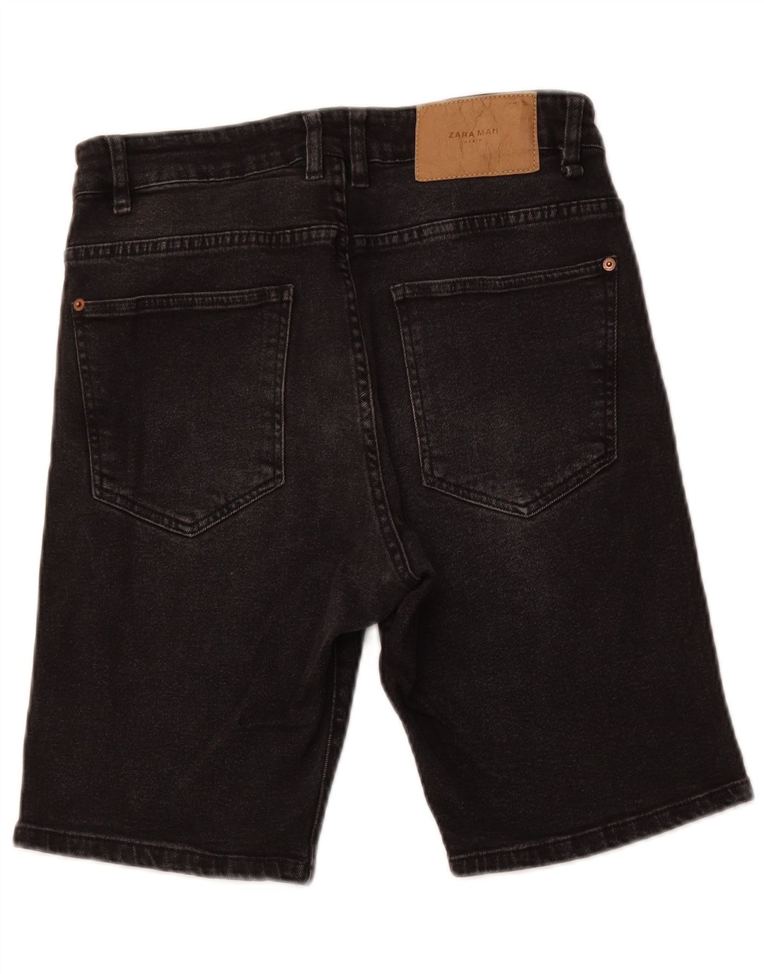ZARA Denimshorts til mænd EU 40 Medium W31 Sort Bomuld