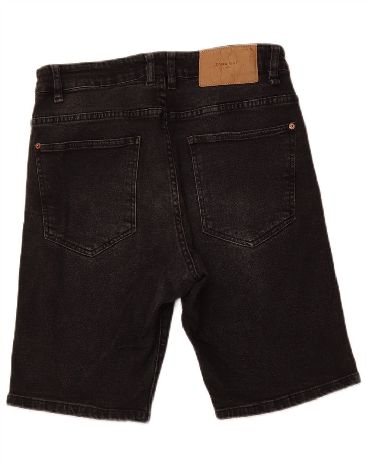 ZARA Denimshorts til mænd EU 40 Medium W31 Sort Bomuld