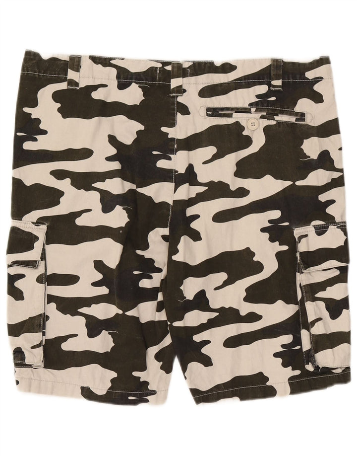 French Connection Herre Cargo Shorts W34 Large Khaki Camouflage