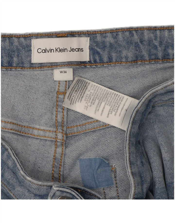 Calvin Klein Herre Dad Slim Jeans W34 L28 Blå Bomuld