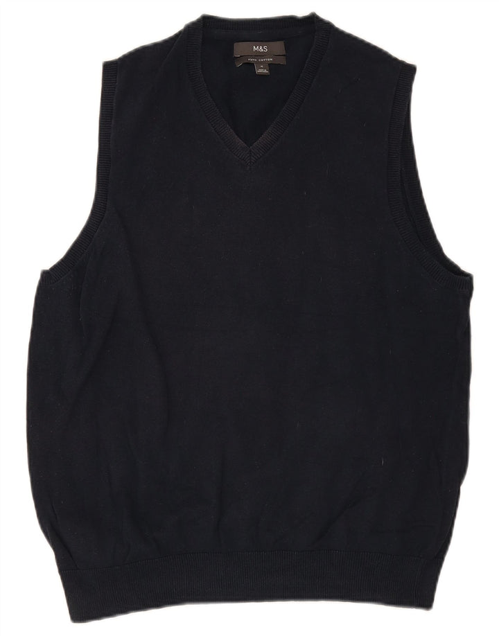 Marks & Spencer Herrevest Tank Top Medium Navyblå Bomuld