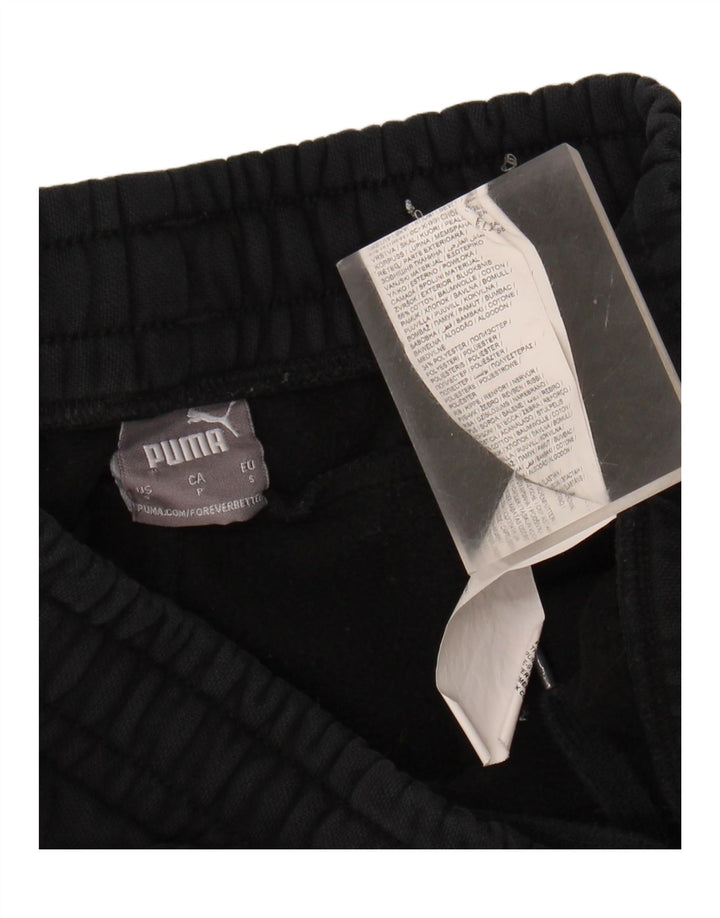 PUMA Mens Tracksuit Trousers Joggers Small  Black Cotton