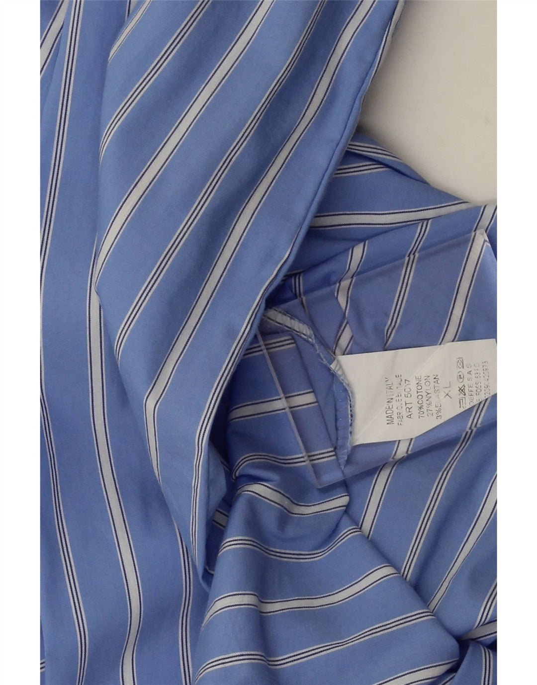 Vintage dameskjorte UK 18 XL blå stribet bomuld