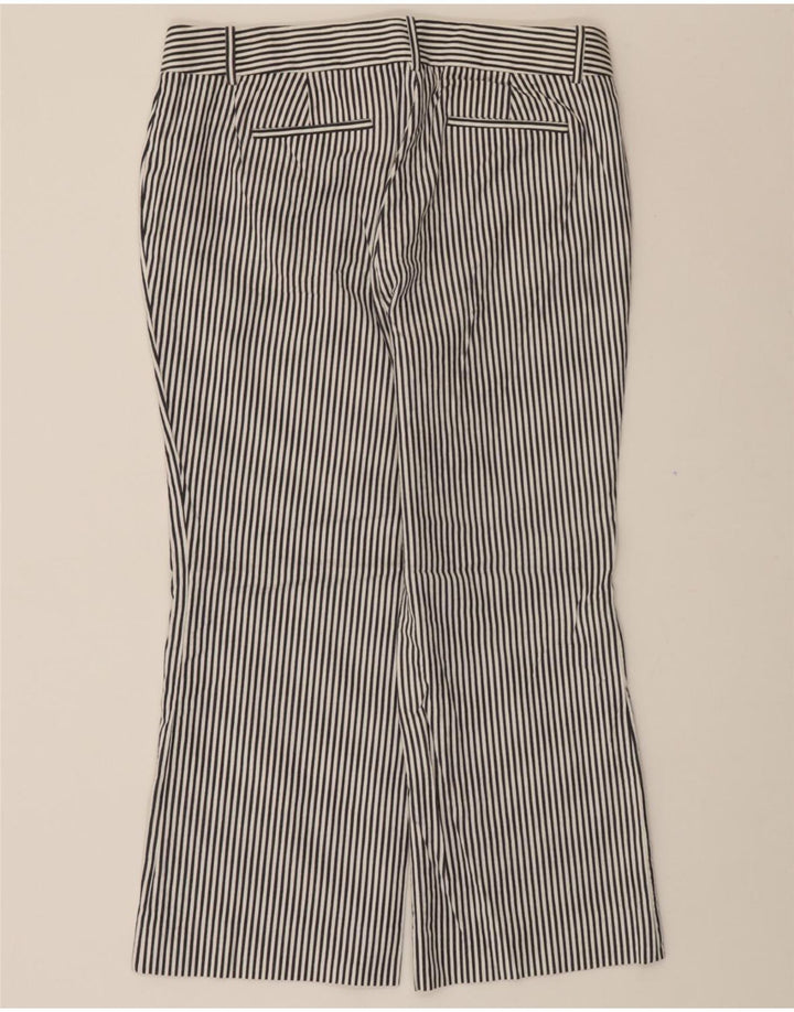 J. CREW Womens Cropped Trousers US 8 Medium W33 L24 Navy Blue Pinstripe Vintage J. Crew and Second-Hand J. Crew from Messina Hembry 
