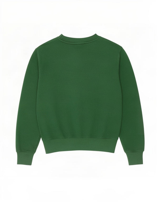 Zara Womens Sweatshirt Jumper UK 14 Medium Green Cotton