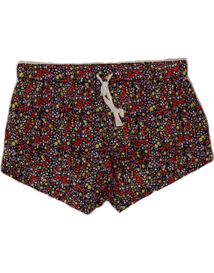 J. CREW Womens Sport Shorts UK 12 Medium  Multicoloured Floral Cotton Vintage J. Crew and Second-Hand J. Crew from Messina Hembry 
