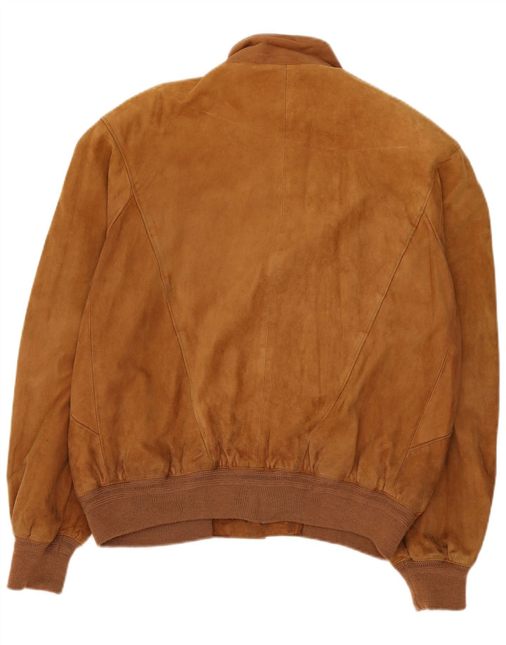 Vintage herre ruskind bomberjakke IT 50 Large Beige
