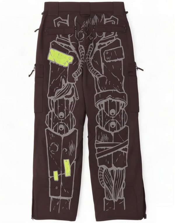 Grenade Mens Graphic Ski Trousers Medium Black Nylon