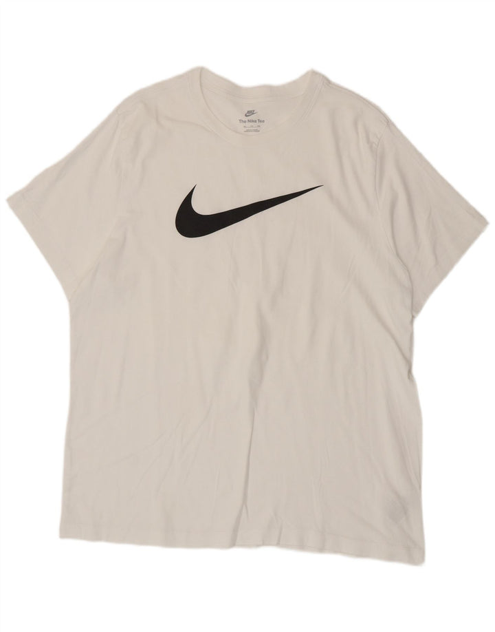 Nike grafisk T-shirt top til mænd 2XL hvid bomuld