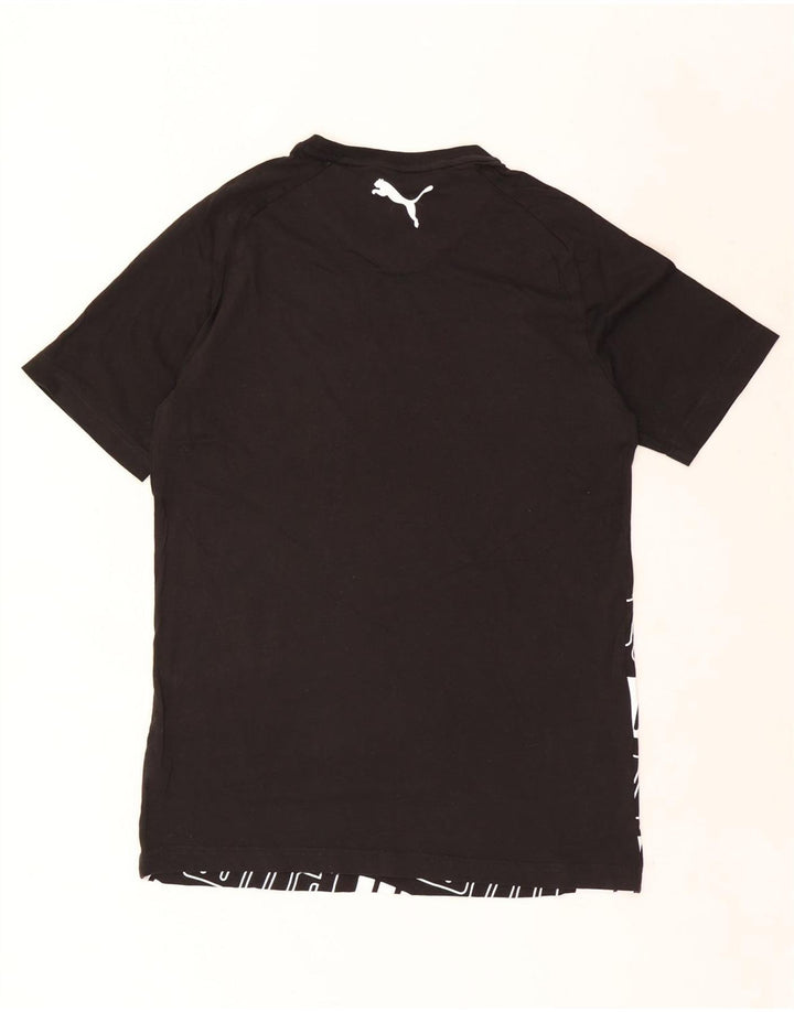 Puma Herre Grafisk T-Shirt Top Stor Sort Bomuld
