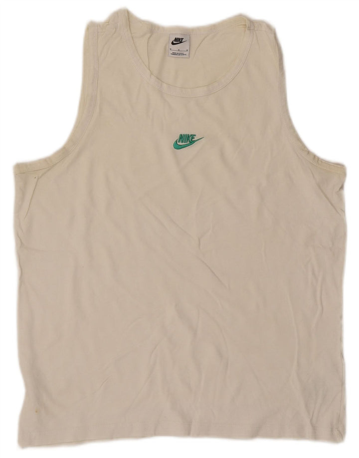 Nike Herrevest Top Medium Hvid Bomuld
