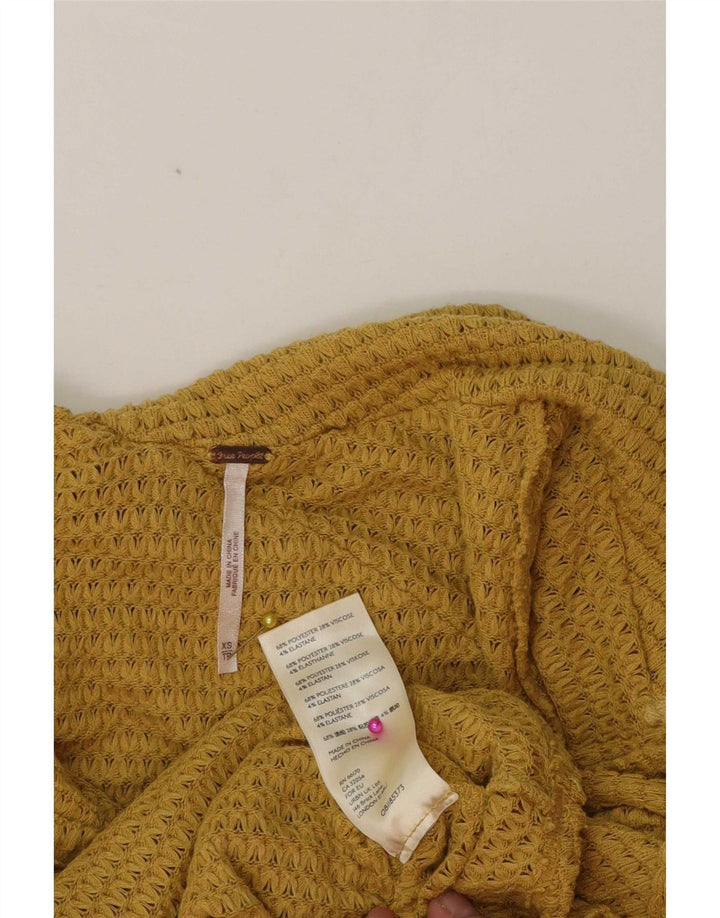 Free People Dame Top Langærmet UK 6 XS Gul Polyester