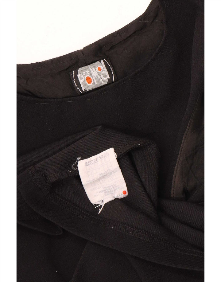 Promod Dame Ærmeløs Shift Dress UK 12 Medium Sort Polyamid