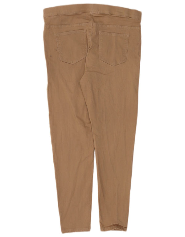Marks & Spencer Dame Crop Casual Bukser UK 14 Medium W30 L25 Beige