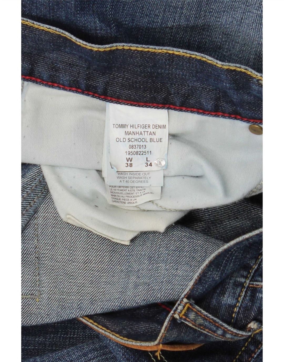 Tommy Hilfiger Herre Manhattan Bootcut Jeans W38 L34 Blå Bomuld