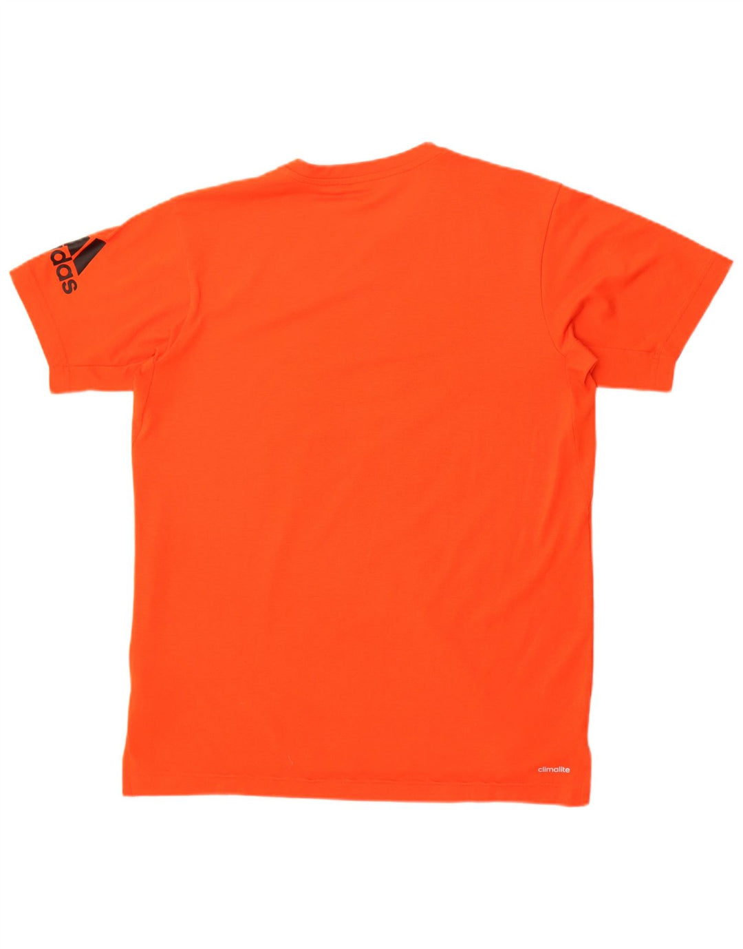 Adidas Herre Climalite Grafisk T-Shirt Top Medium Orange Polyester