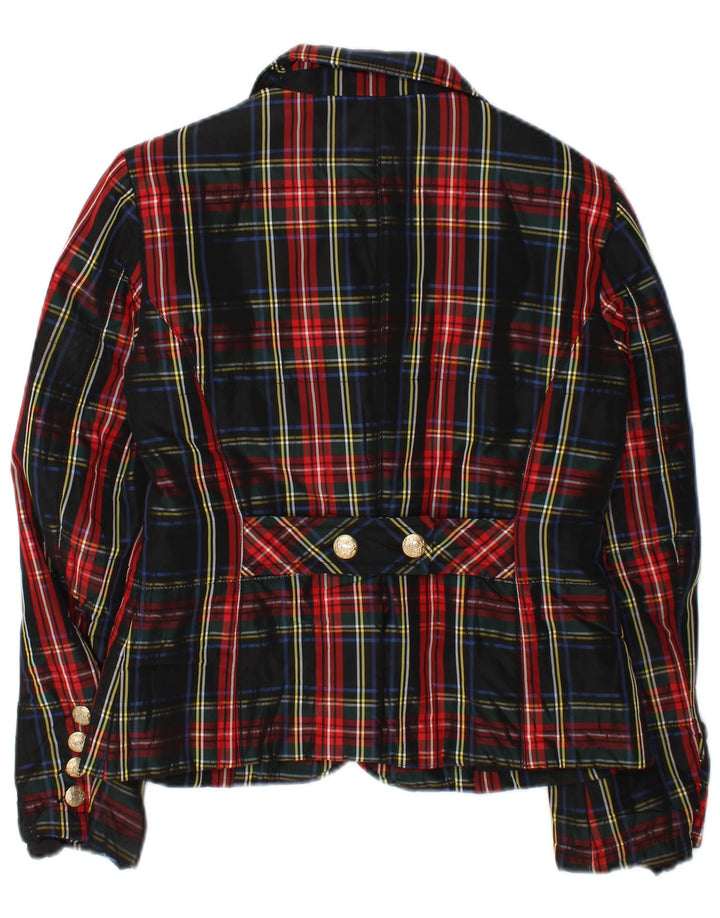Germano Zama Dame Blazer Jacket UK 12 Medium Multicolored Plaid Acetate