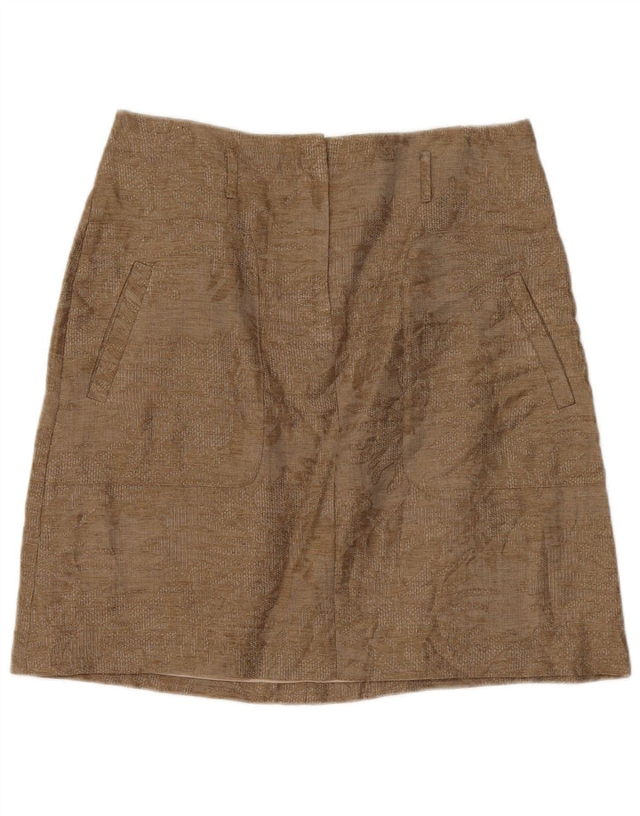 Massimo Dutti Dame Mini Nederdel W34 Stor Beige Blomster