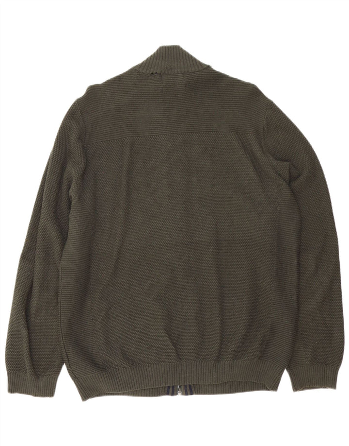 Marks & Spencer Herre Cardigan Sweater Stor Grøn Bomuld