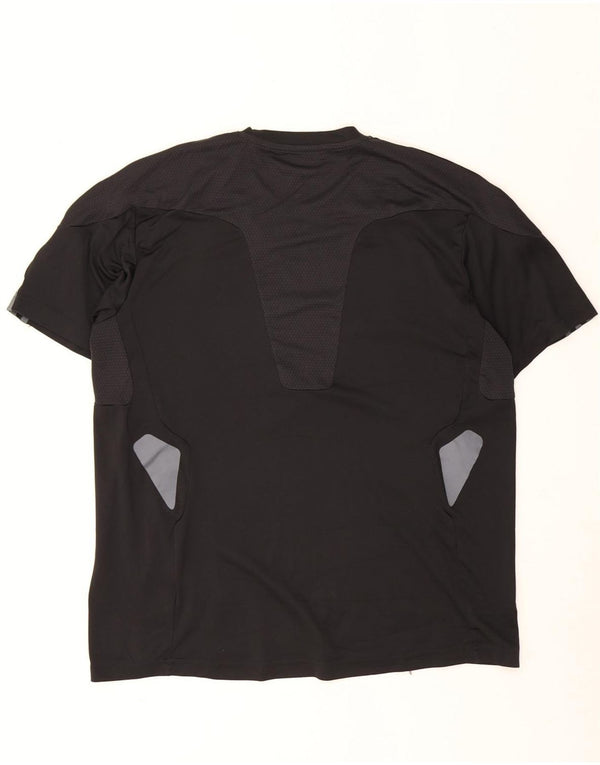 Adidas Herre Climalite T-Shirt Top XL Sort Colourblock Polyester