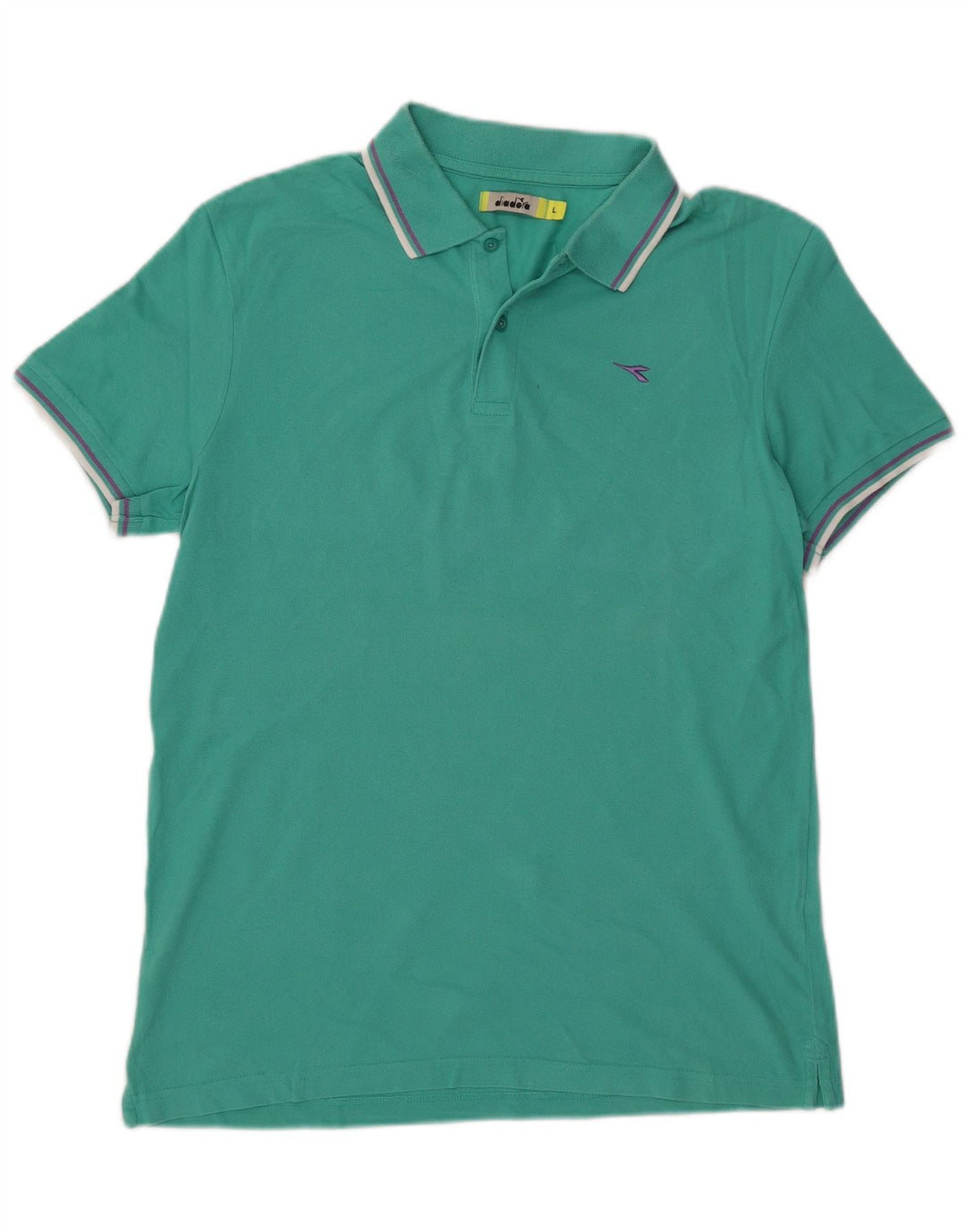 Diadora herre poloshirt Stor turkis bomuld