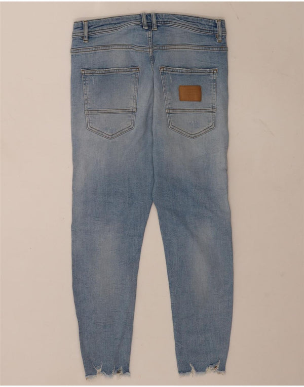 Zara Herre Distressed Skinny Jeans EU 40 Medium W31 L24 Blå Bomuld