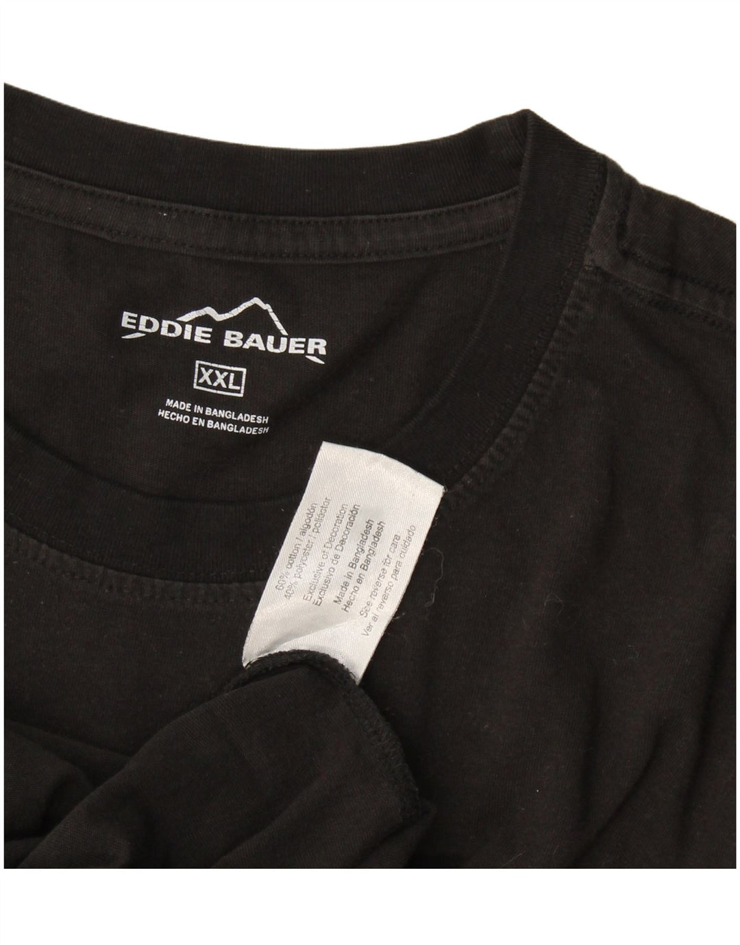 Eddie Bauer Herre T-Shirt Top 2XL Sort Bomuld