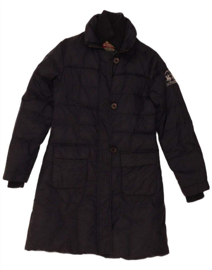 La Martina Dame Polstret Frakke IT 46 Stor Sort Nylon