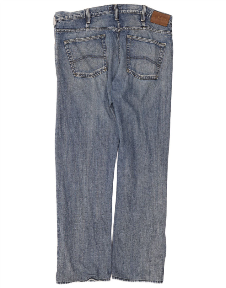 Armani Straight Jeans til mænd W36 L34 blå bomuld