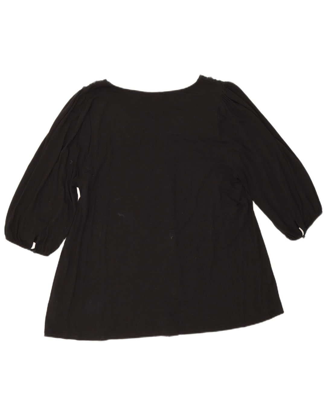 Marks & Spencer damebluse med 3/4 ærmer UK 20 2XL Sort viskose