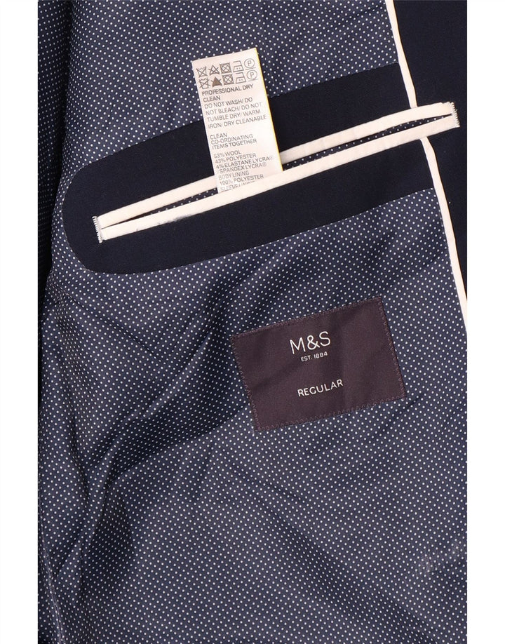 Marks & Spencer Herre 2-knaps blazerjakke UK 42 Large Navy Blue