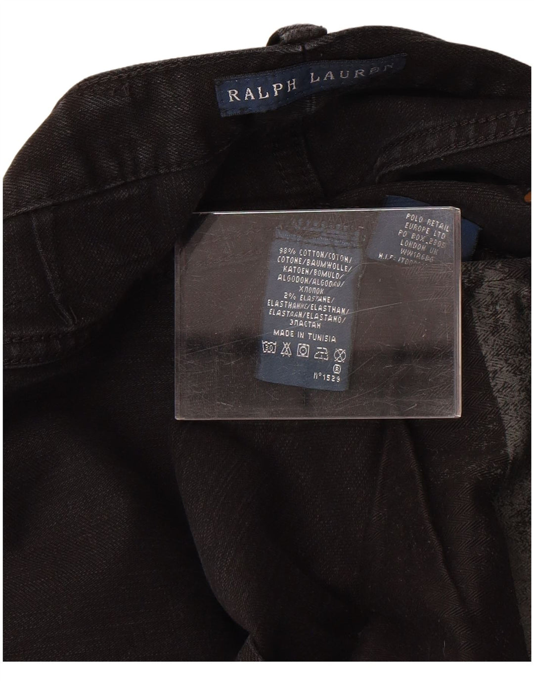 Ralph Lauren Lige Jeans til kvinder W30 L30 Sort Bomuld