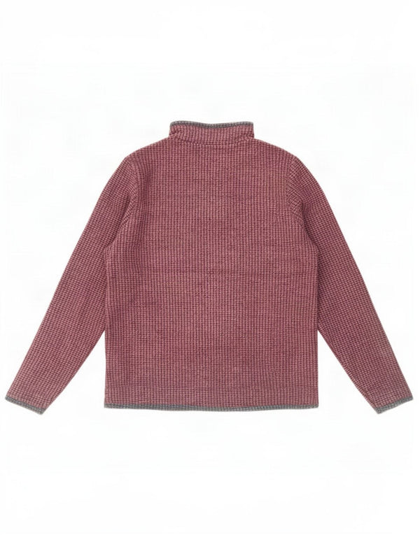 Weird Fish Dame Zip Neck Fleece Jumper UK 16 Large Purple Polyester