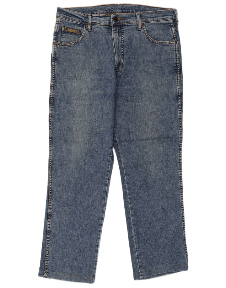 WRANGLER Herre Texas Straight Jeans W32 L27 Blå Bomuld
