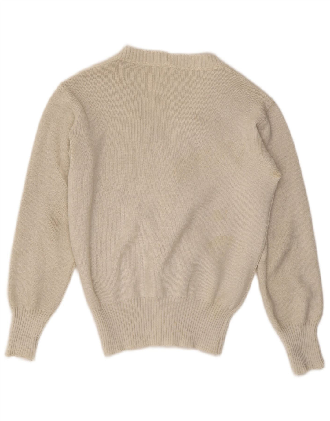 Vintage dame cardigan sweater UK 12 Medium Off White