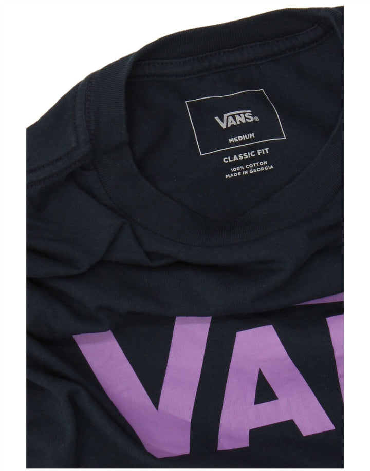VANS Herre Classic Fit Grafisk Top Langærmet Medium Marineblå Bomuld