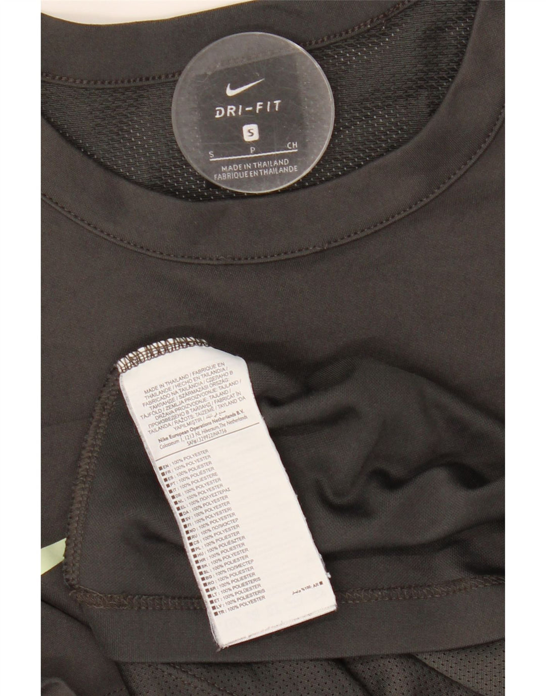 NIKE Herre Dri Fit grafisk T-shirt top lille grå polyester