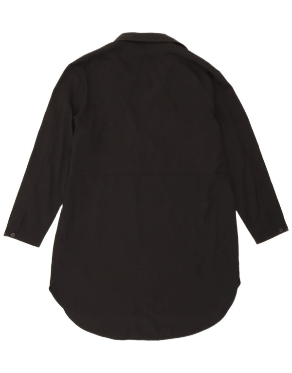 FRENCH CONNECTION Womens Longline Pullover Shirt UK 8 Small Black