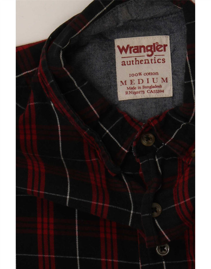 Wrangler Flanelskjorte til mænd Medium rød ternet bomuld