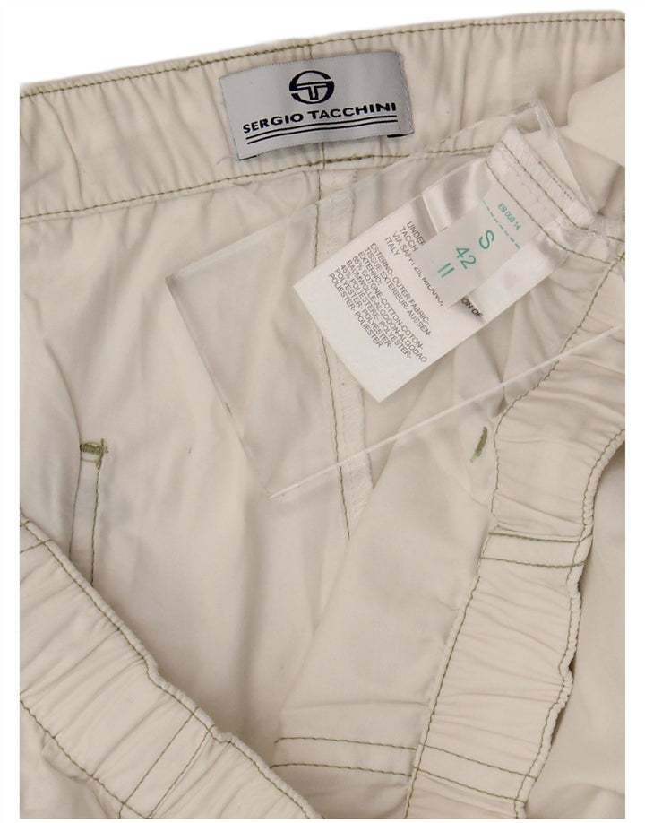 Sergio Tacchini Dame Capri Cargo Bukser Små W27 L20 Hvid Bomuld