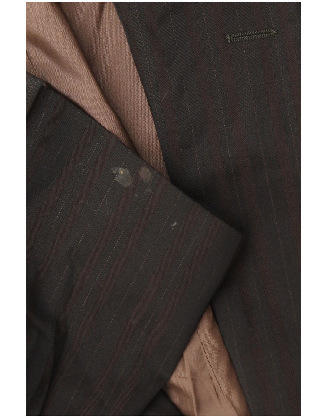 HUGO BOSS Herre 2-knaps blazerjakke EU 58 4XL brun nålestribet uld