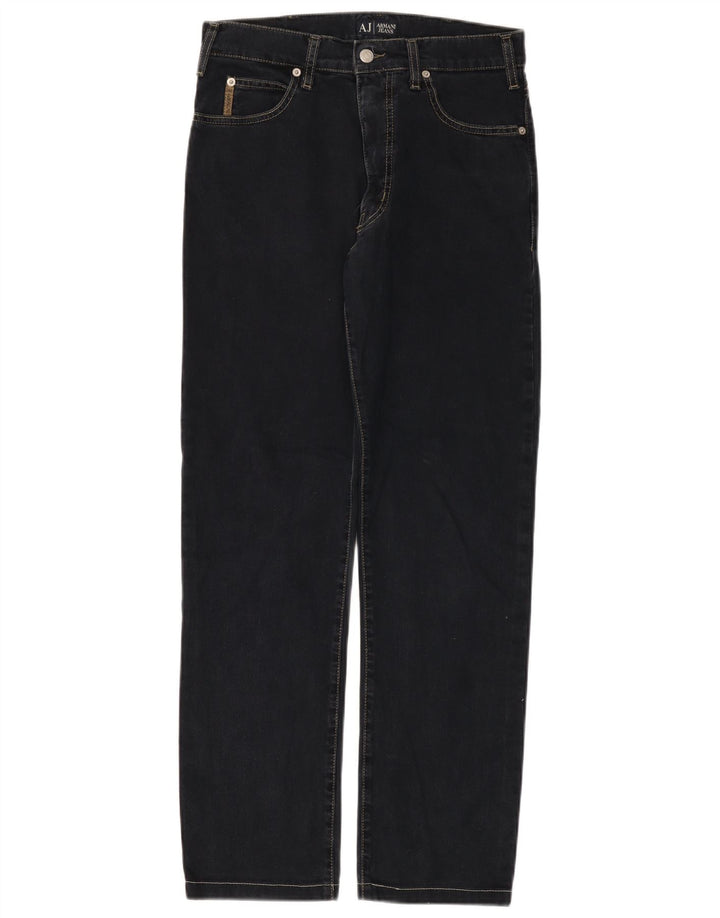 Armani Dame Straight Jeans W32 L29 Marineblå Bomuld