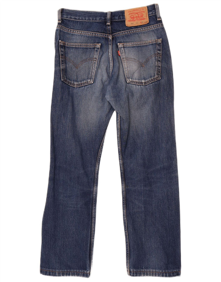 Levi's Herre 581 Distressed Straight Jeans W29 L27 Blå Bomuld