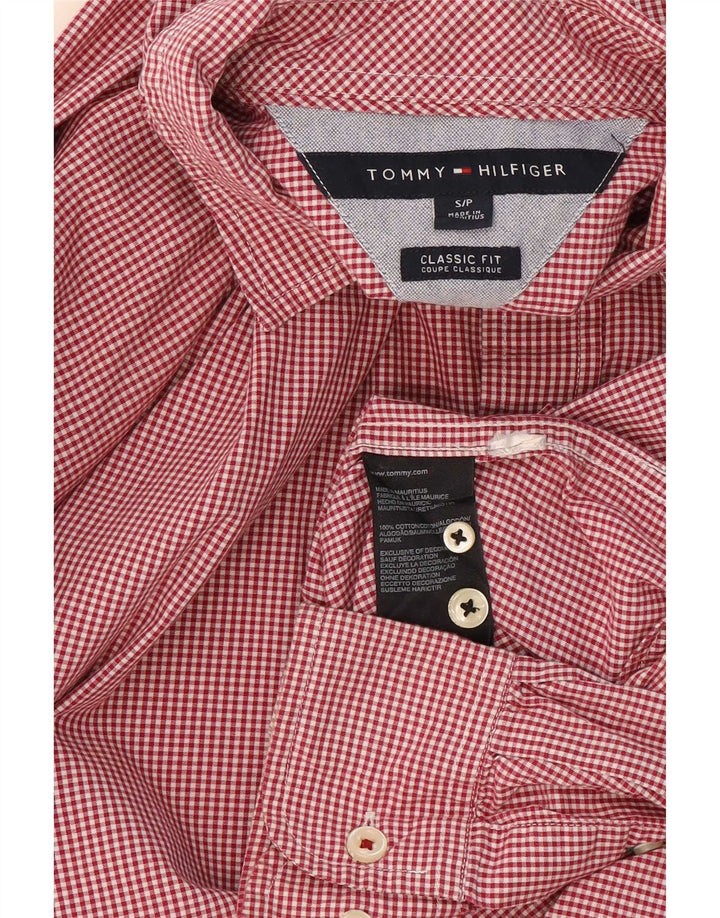 Tommy Hilfiger Herre Classic Fit skjorte Lille rød Gingham Bomuld