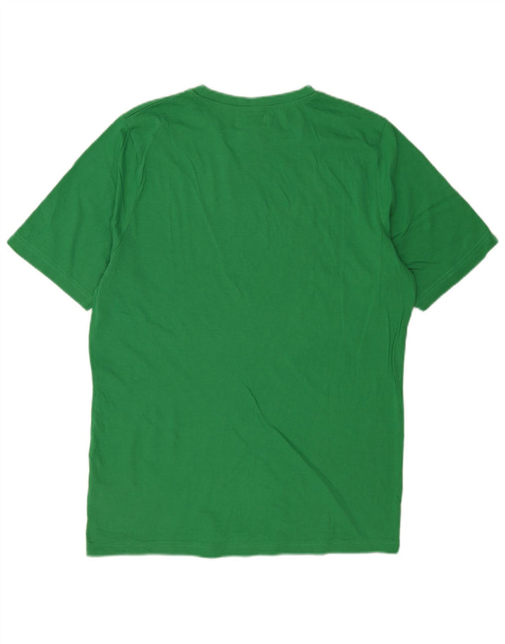 Kappa Herre Grafisk T-Shirt Top Medium Grøn Bomuld