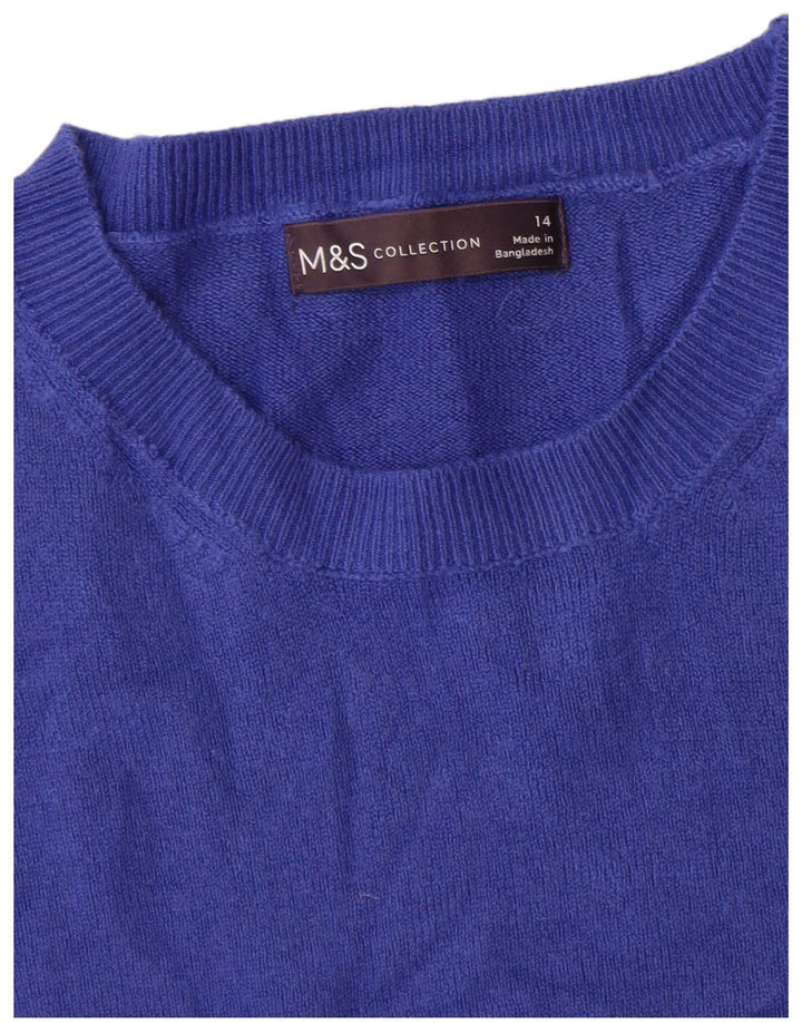 Marks & Spencer Dame sweater med rund hals DK 14 Medium Blue
