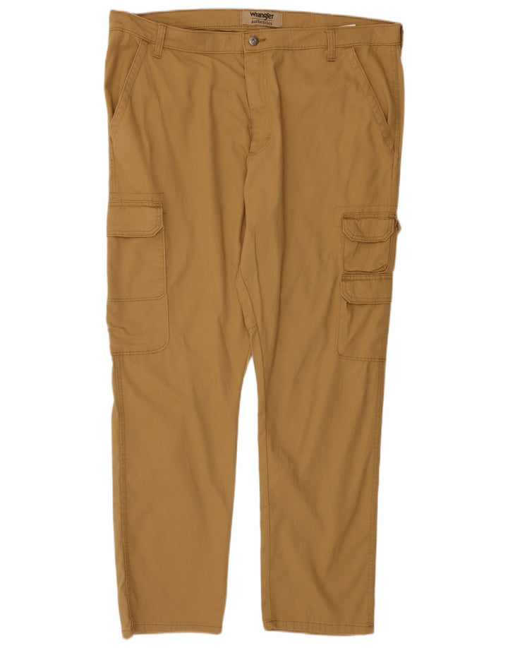 WRANGLER Herre Autentiske Straight Cargo Bukser W40 L30 Beige Bomuld