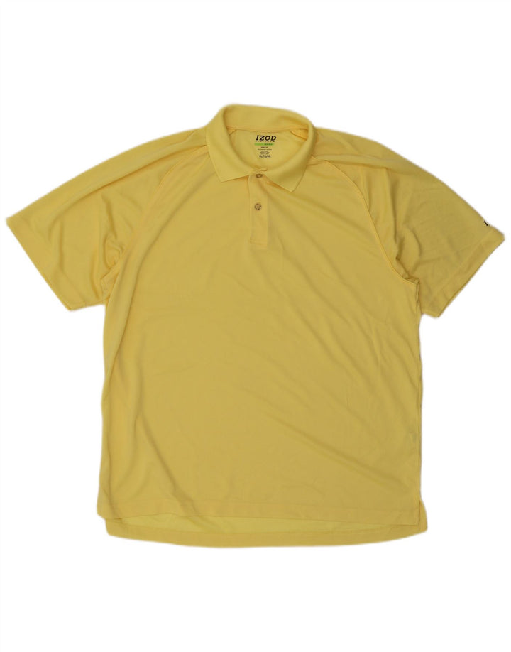 IZOD Golf Polo Shirt til mænd XL Gul Polyester