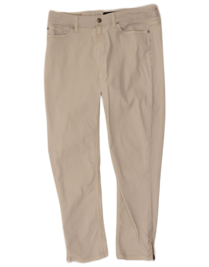 Tommy Hilfiger Dame Cropped Trousers US 8 Medium W30 L25 Hvid Bomuld