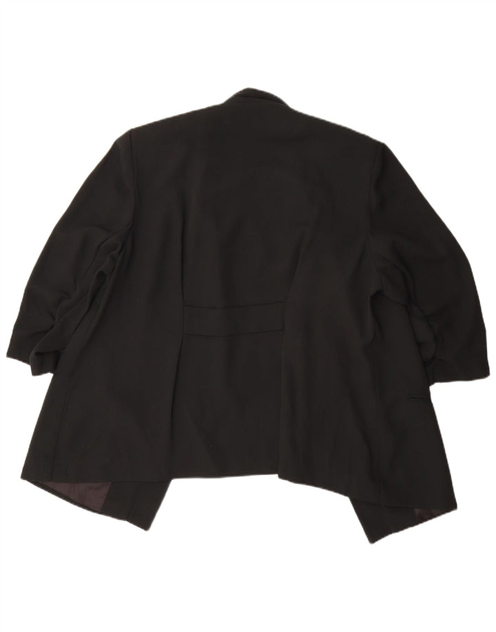 Marks & Spencer Dame 3/4 ærmet åben blazerjakke UK 20 2XL Sort